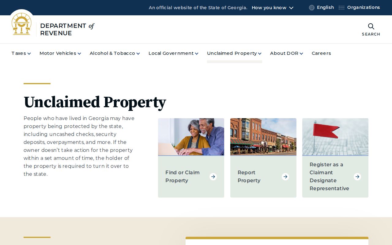 East Point residents directory Georgia unclaimed property program