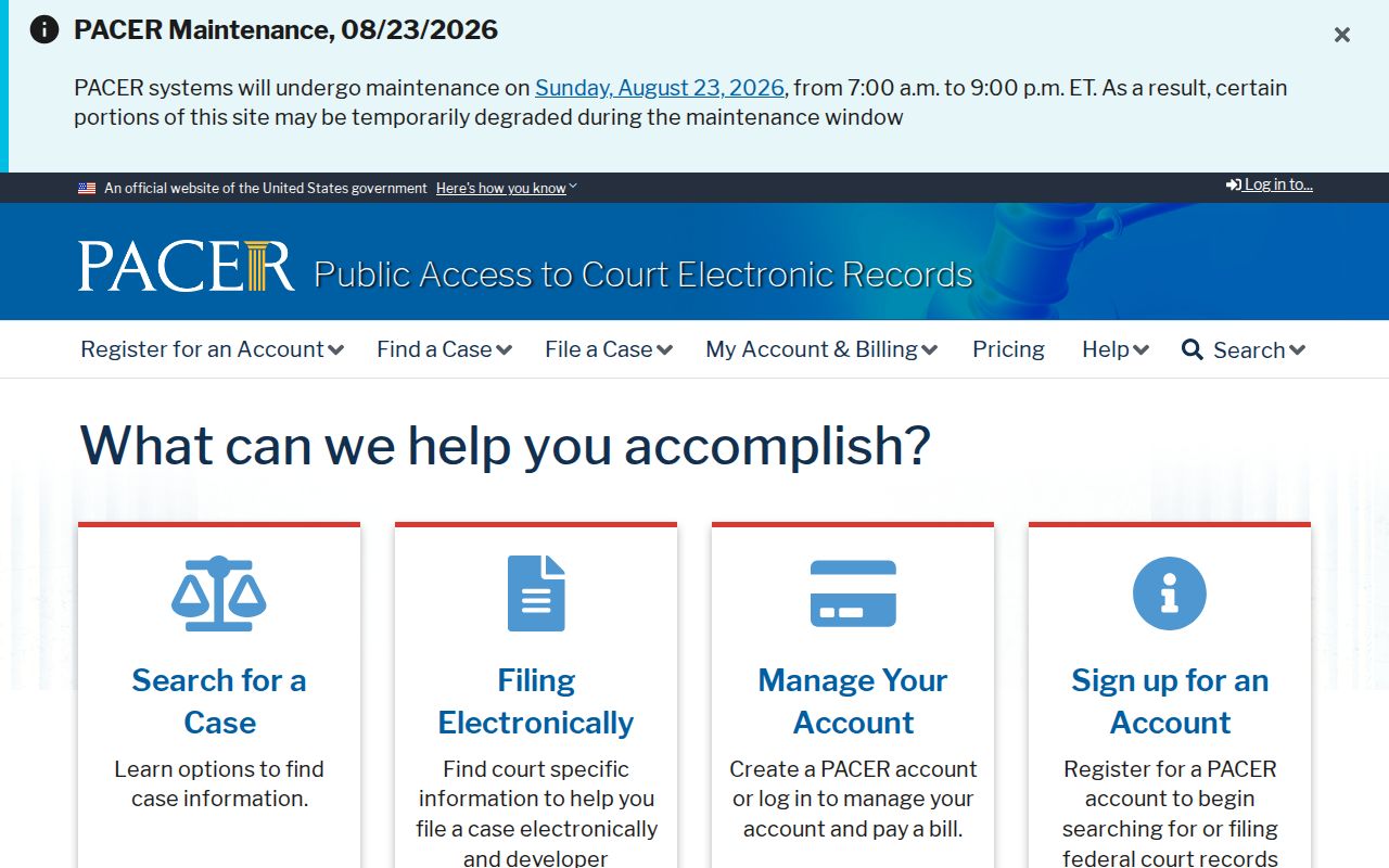 Federal PACER court search for an East Point resident lookup