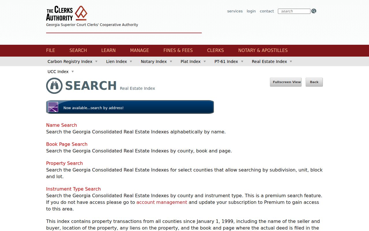 East Point street directory GSCCCA real estate search